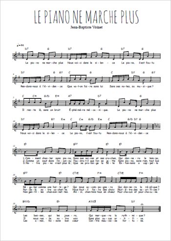 Le piano ne marche plus